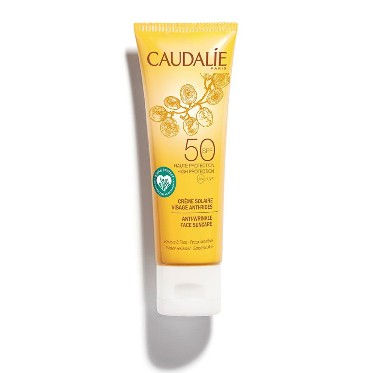 CAUDALIE CREMA SOLARE VISO ANTIRUGHE 50