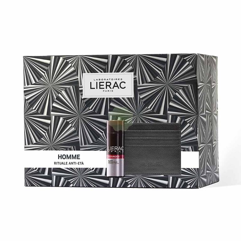LIERAC COFANETTO HOMME ANTIRUGHE 50ml + PORTACARTE