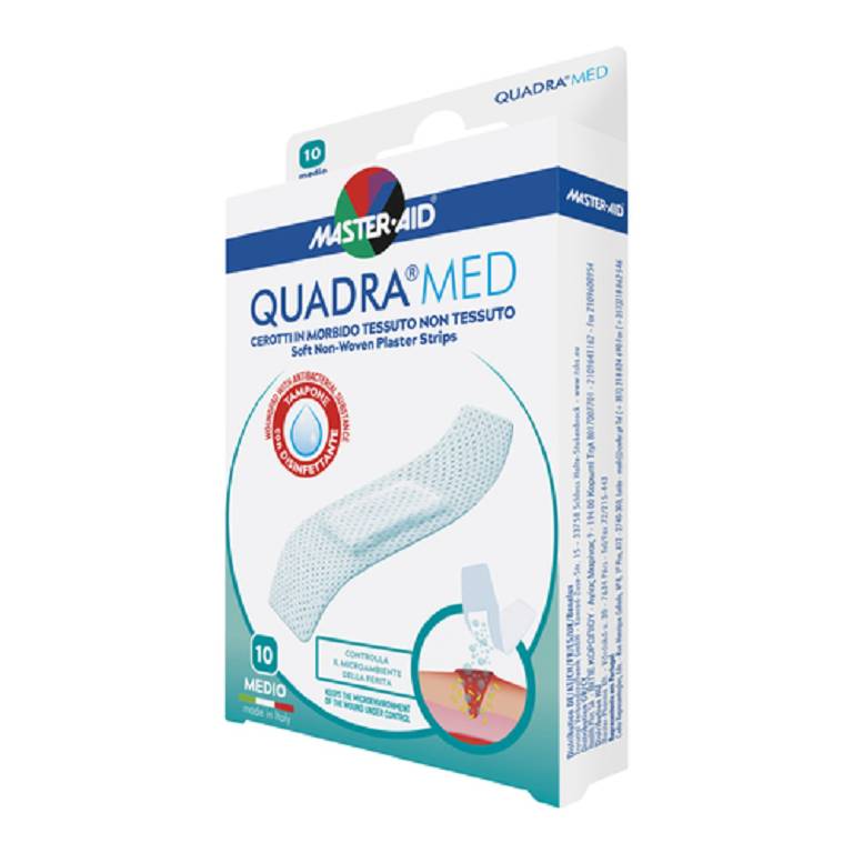 MASTER AID QUADRA MED CEROTTO IPOALLERGENICO SUPERAREATO 10 PEZZI