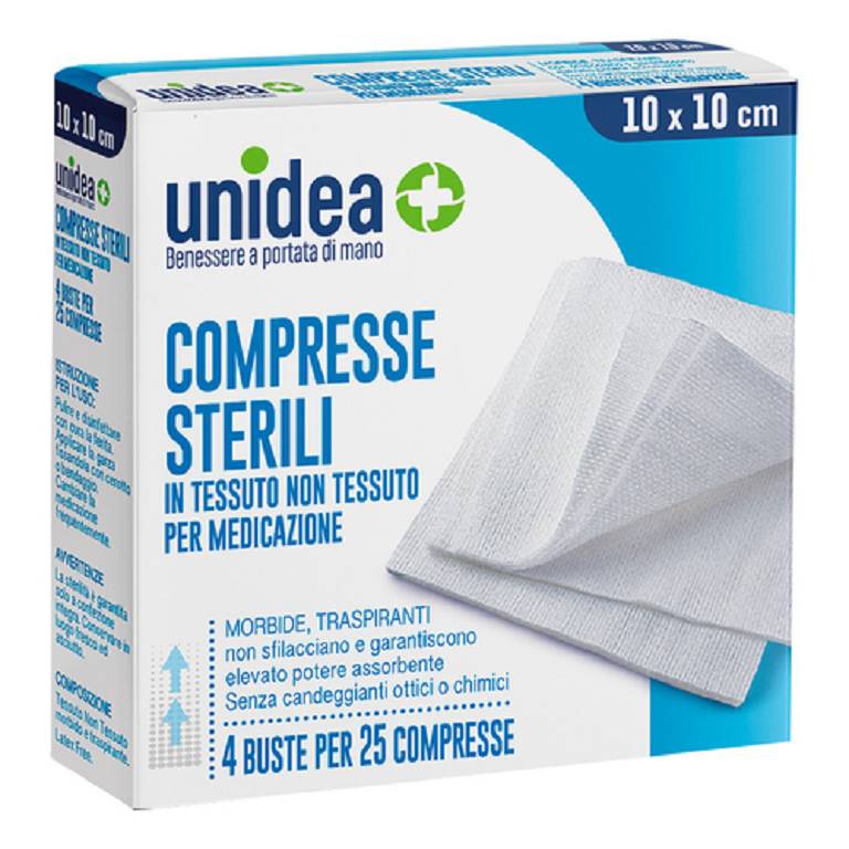 UNIDEA GARZA COT 10X10CM 100PZ